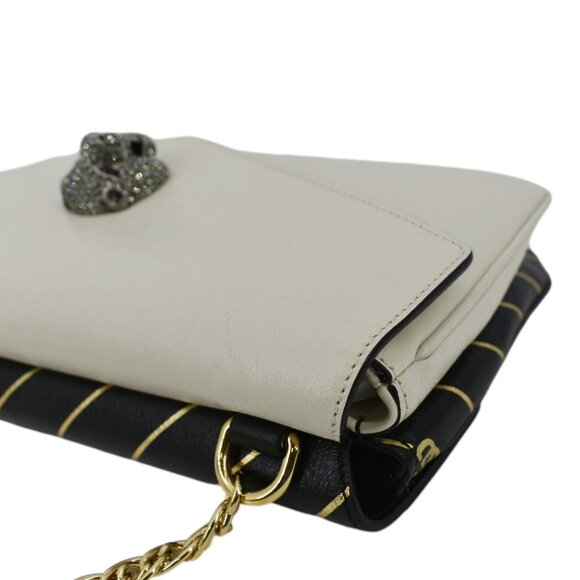 GUCCI  Thiara Medium Double Smooth Leather Satchel Bag White/Black 524822 - Picture 6 of 15